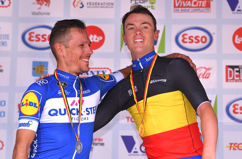 Yves Lampaert (Quick-Step Floors) and teammate Philippe Gilbert 1-2 at Belgian Road Championships