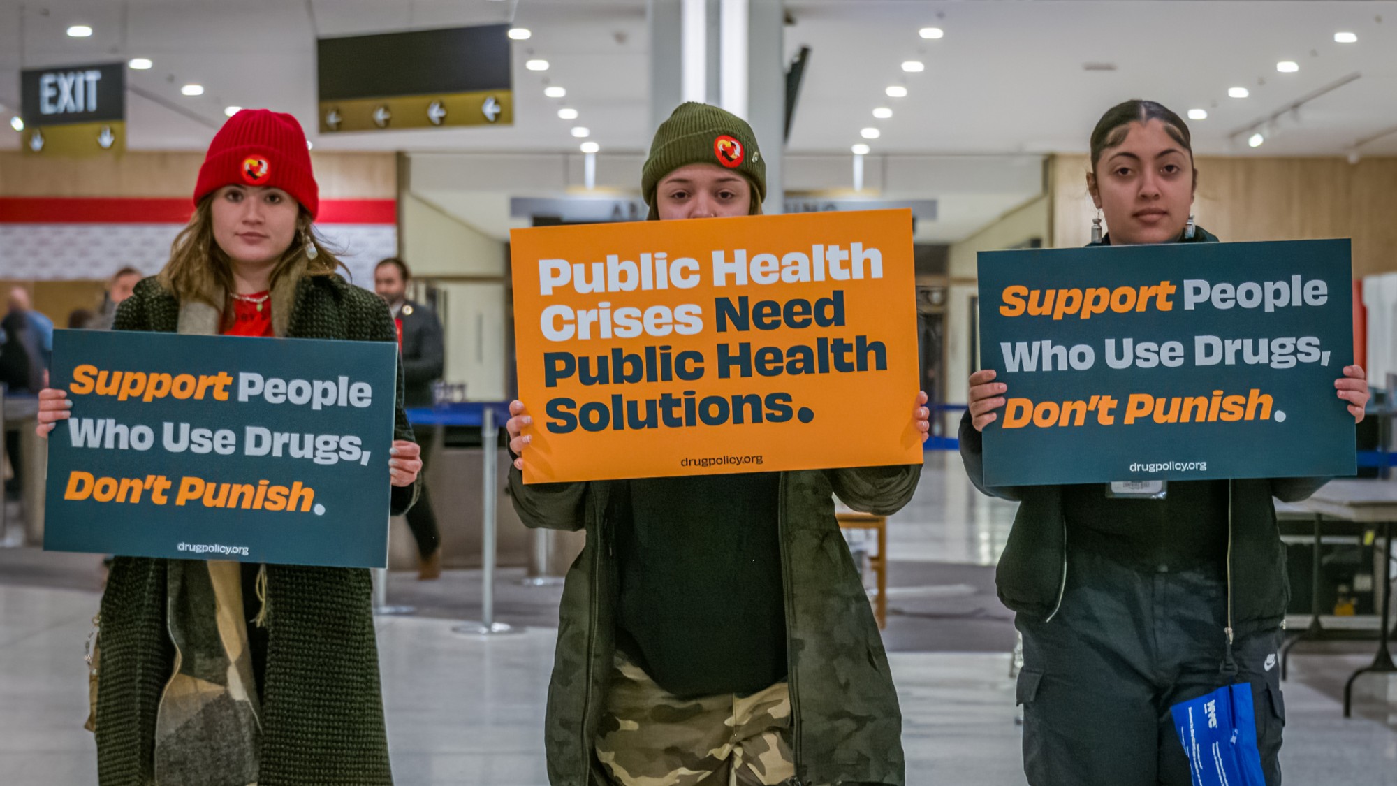 Participants at a drug policy event in Albany, New York, in 2023. 