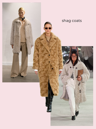 a collage of three runway images from Copenhagen Fashion Week's fall/winter 2025 runway shows