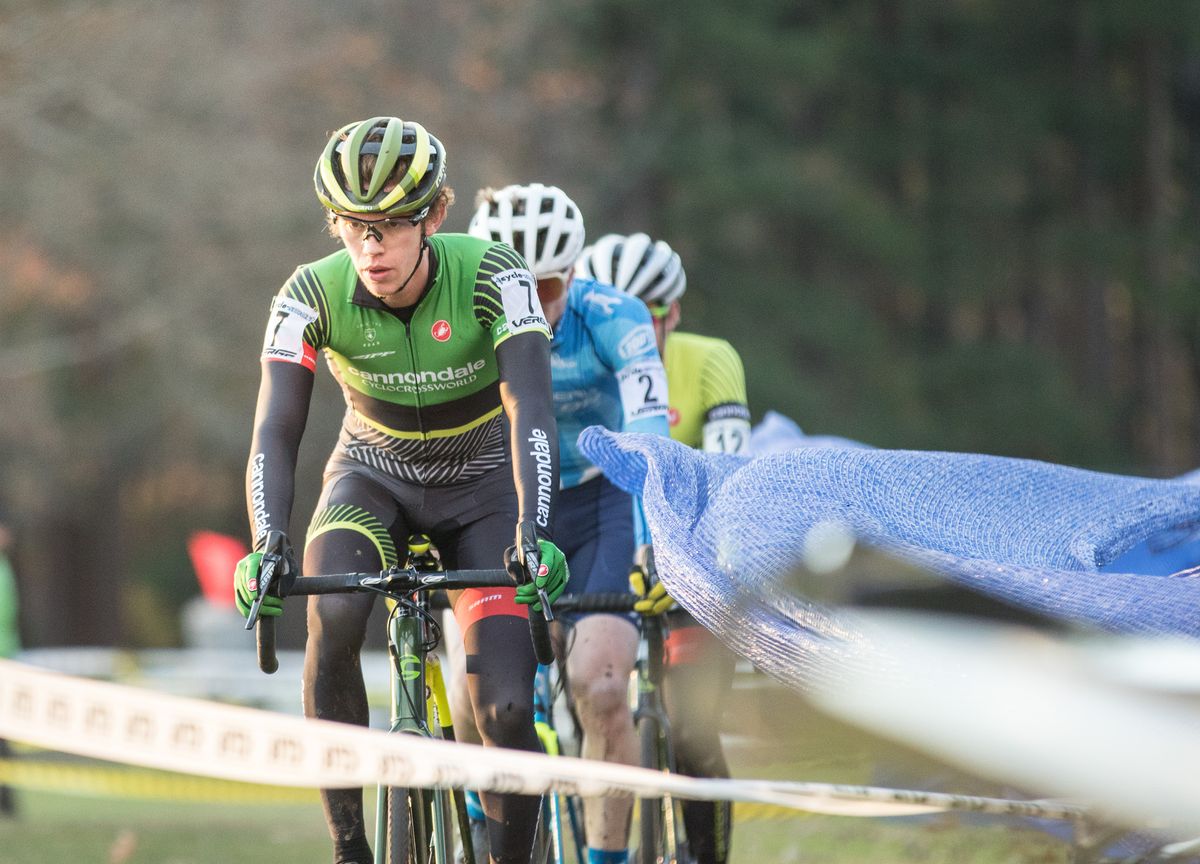 Spencer Petrov (Cannondale-Cyclocrossworld) in the lead