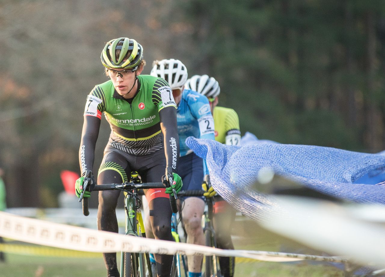 Spencer Petrov (Cannondale-Cyclocrossworld) in the lead
