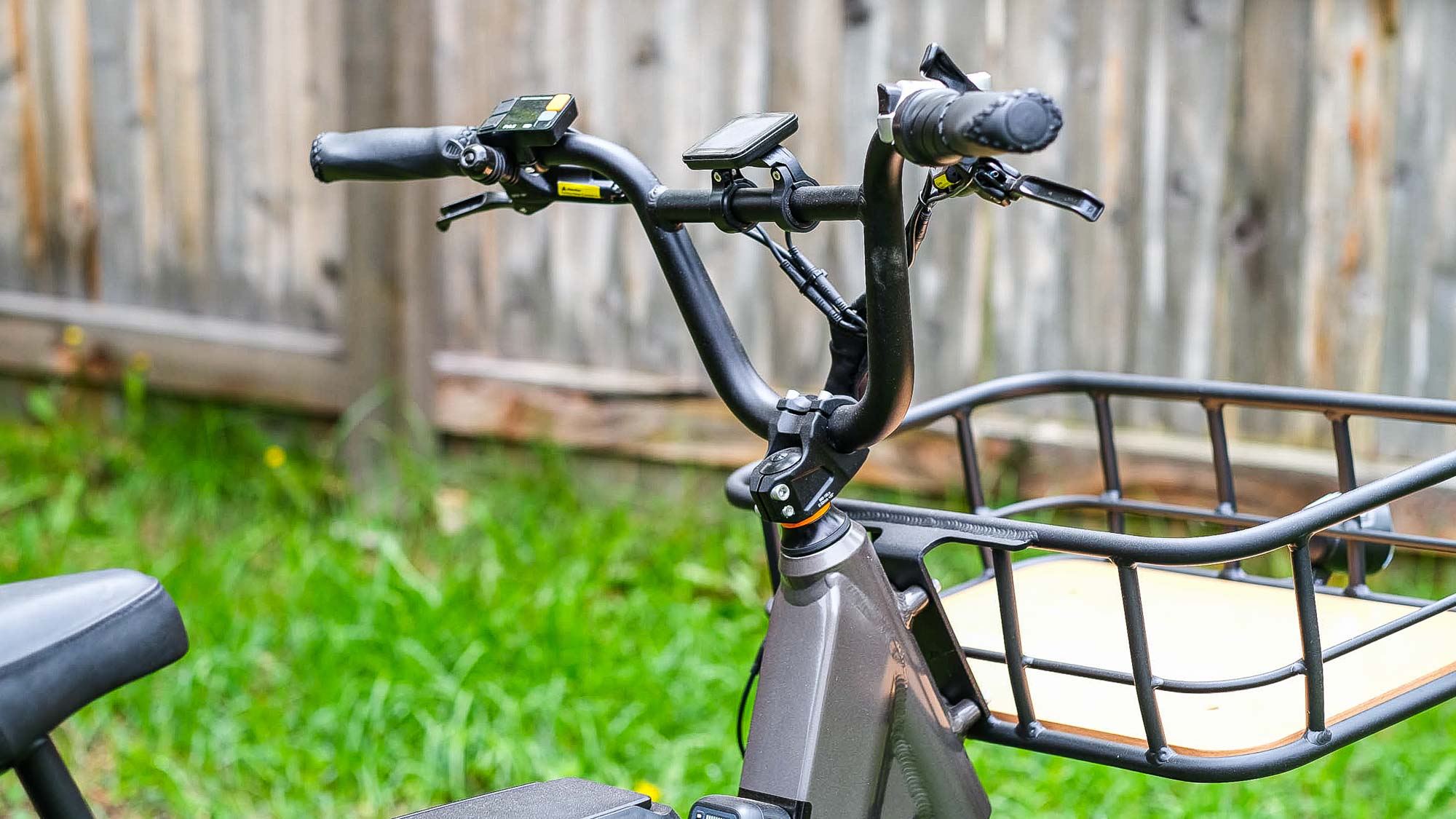 Arka bahçede Radpower RadRunner 3 Plus e-bisiklet