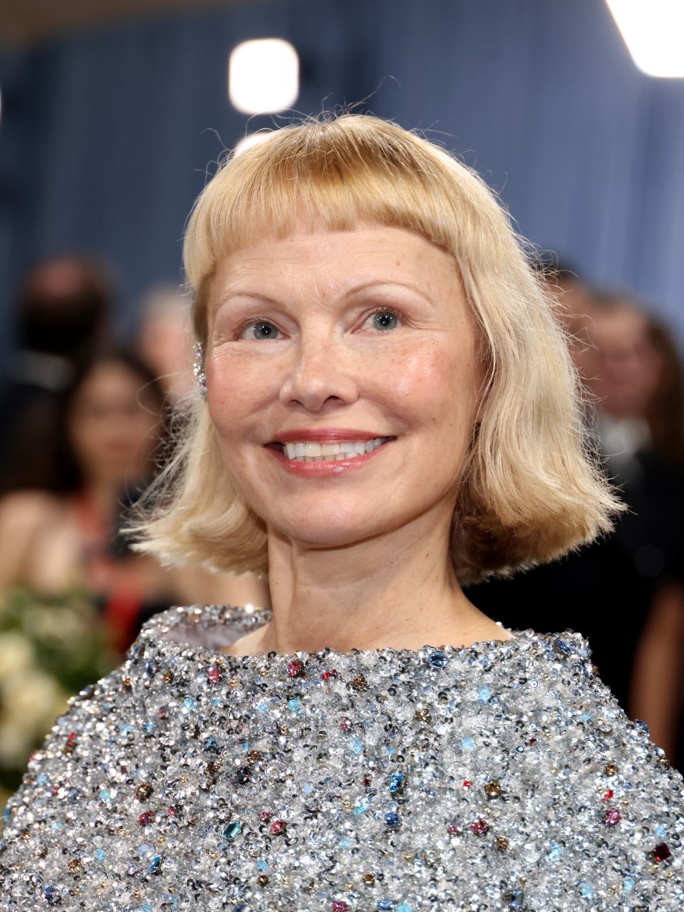 Pamela Anderson attending the Met Gala 2025.