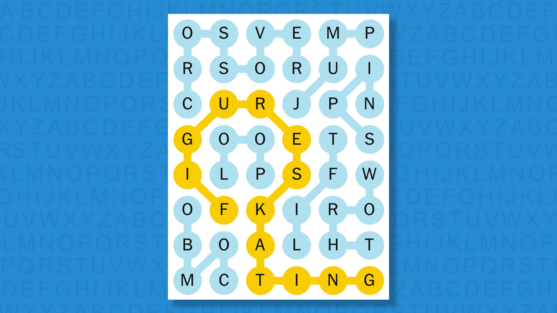 إجابات NYT Strands للعبة 715 على خلفية زرقاء