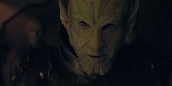 Ben Mendelsohn as Talos closeup in Captain Marvel