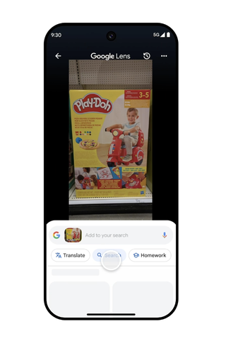 Scanning a product in person with Google Lens.