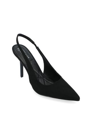 Journee Collection Elenney Standard Width black heel on white background