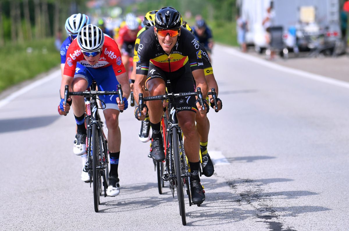 Philippe Gilbert (Quick-Step Floors) setting the pace