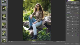 Editing the color temperature of a Brenizer method portrait in Camera Raw