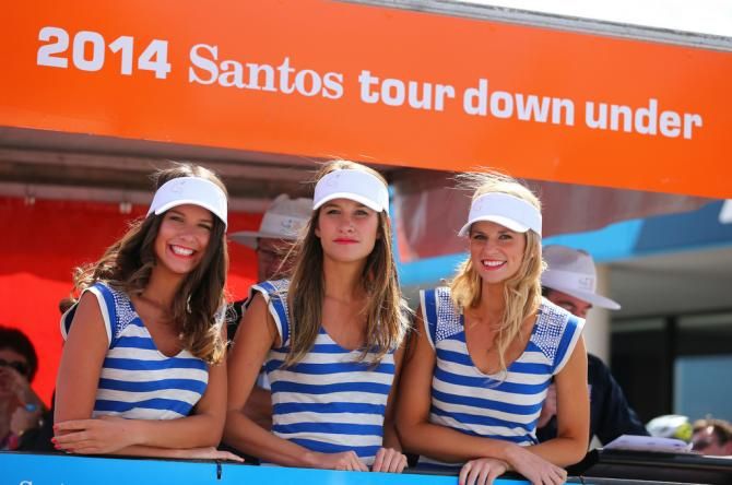 The podium hostesses at the 2014 race