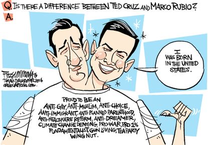 Political Cartoon U.S. Cruz Rubio 2016