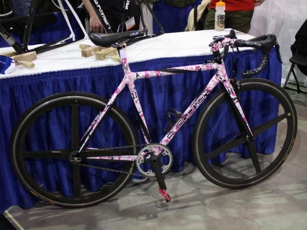 Ornate paint has long been a hallmark of Ruegamer's ultralight carbon frames.