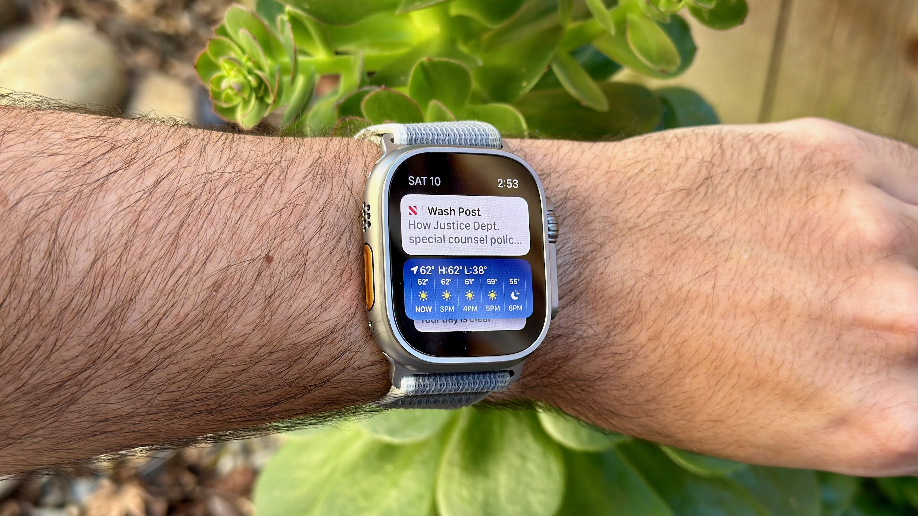 Widgets on the Apple Watch Ultra 2