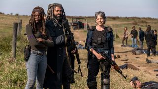 Michonne, Ezekiel and Carol in The Walking Dead season 8