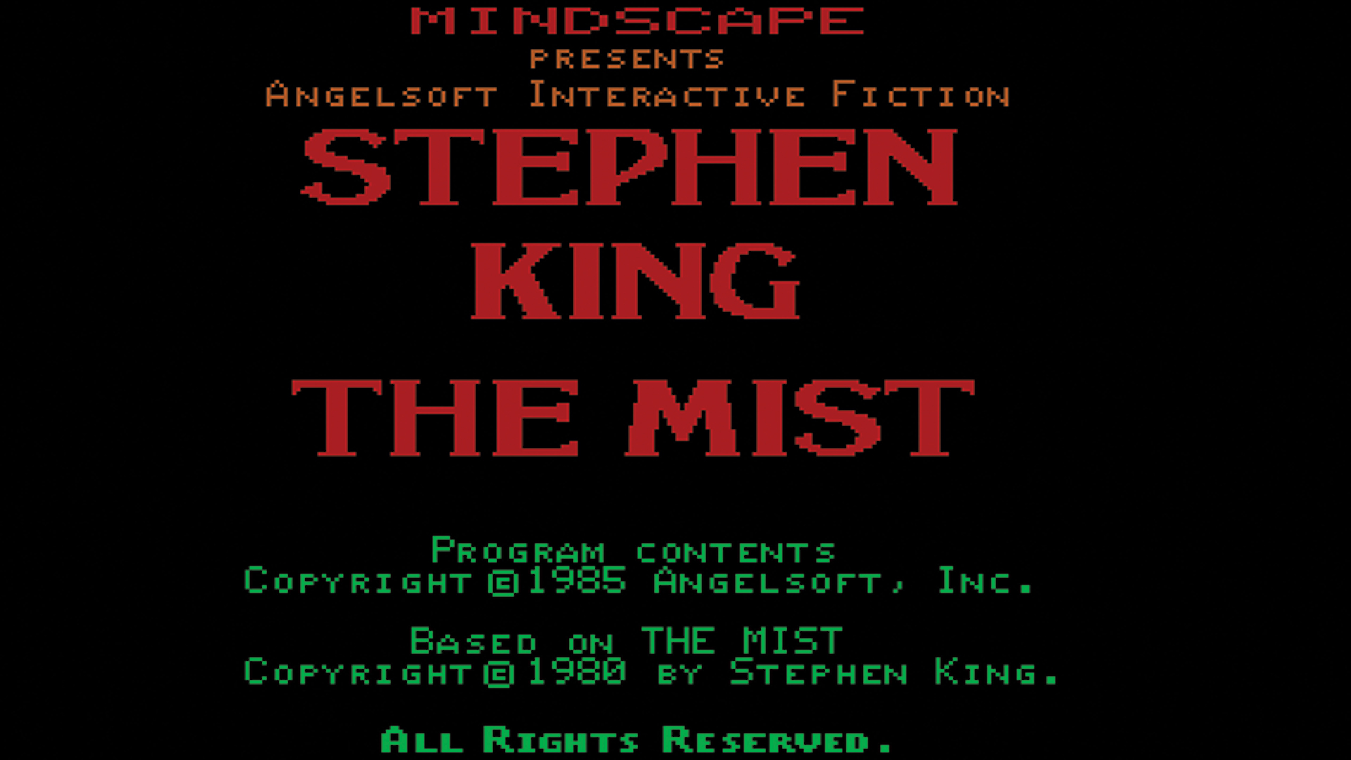 Stephen King's Mist video game