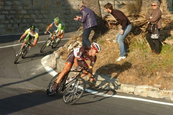 Fabian Cancellara descending the Poggio