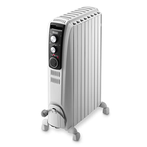 De'longhi Dragon 4 Trd40820t Oil Filled Radiator- White, 2 Kw