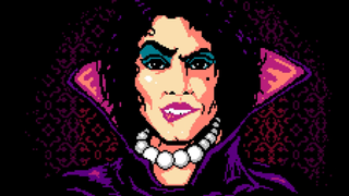 A pixelart version of Dr Frank-N-Furter from The Rocky Horror Video Game. 