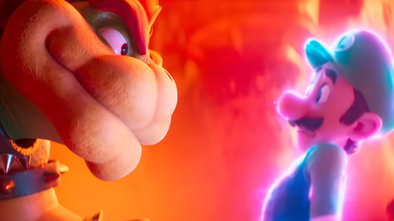 Bowser and Luigi in the Super Mario Bros. movie.