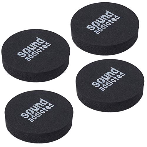 Sound Addicted Isolation Pads for Soundbar - Anti Vibrations Foam Pads Feet (4pack) 2.5'' X 0.65'' Suitable for Most Sound Bars - Barpads (round)
