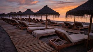 sunset beach in Marbella