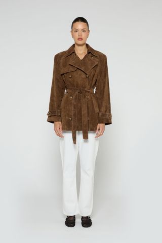 Lisa Suede Belted Jacket