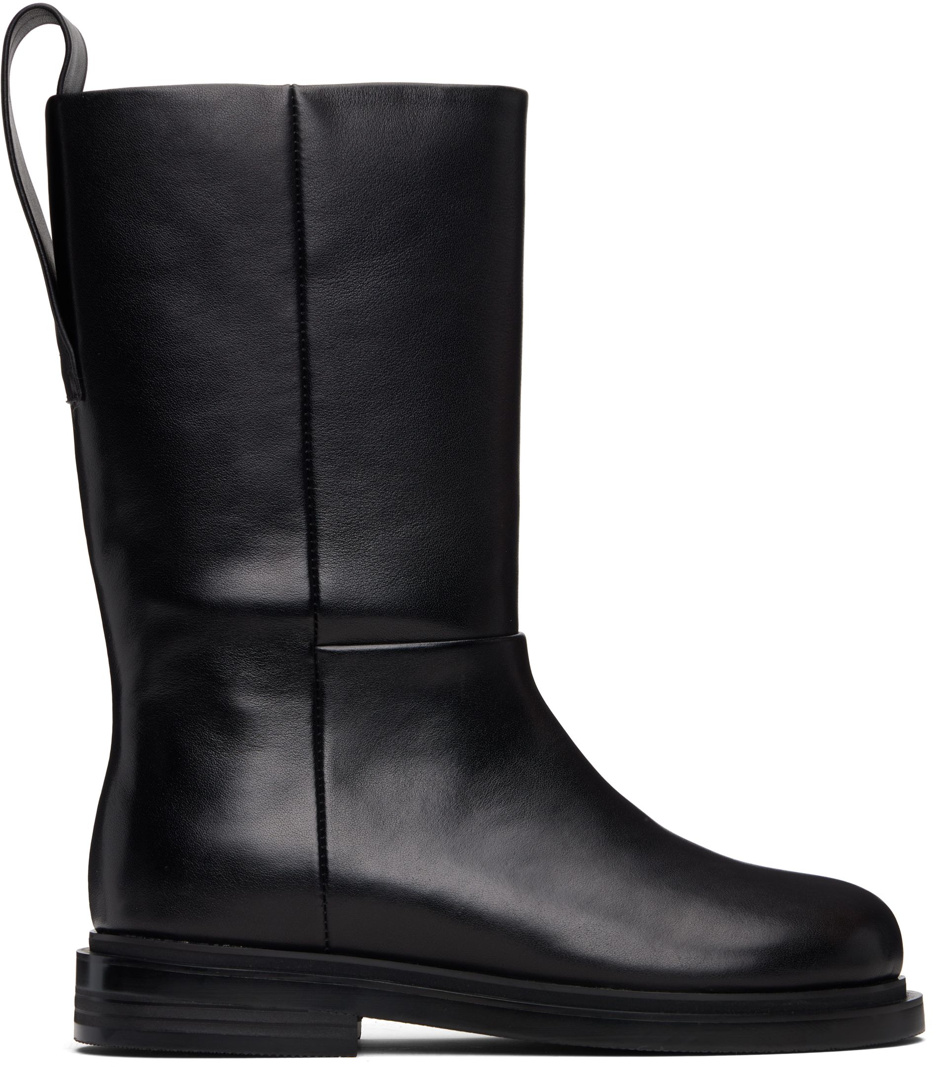 Black Angt Middle Boots