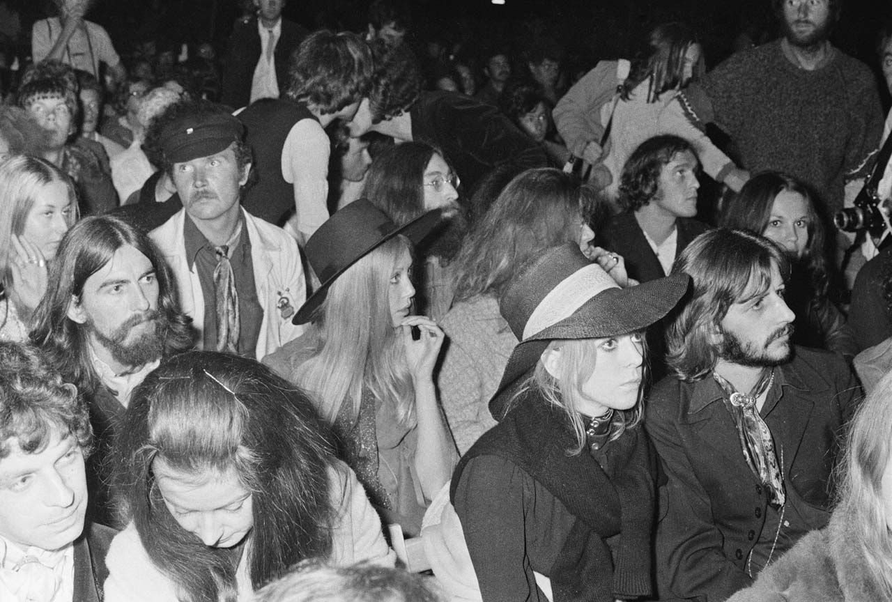 George Harrison and Ringo Starr in the VIP enclousure