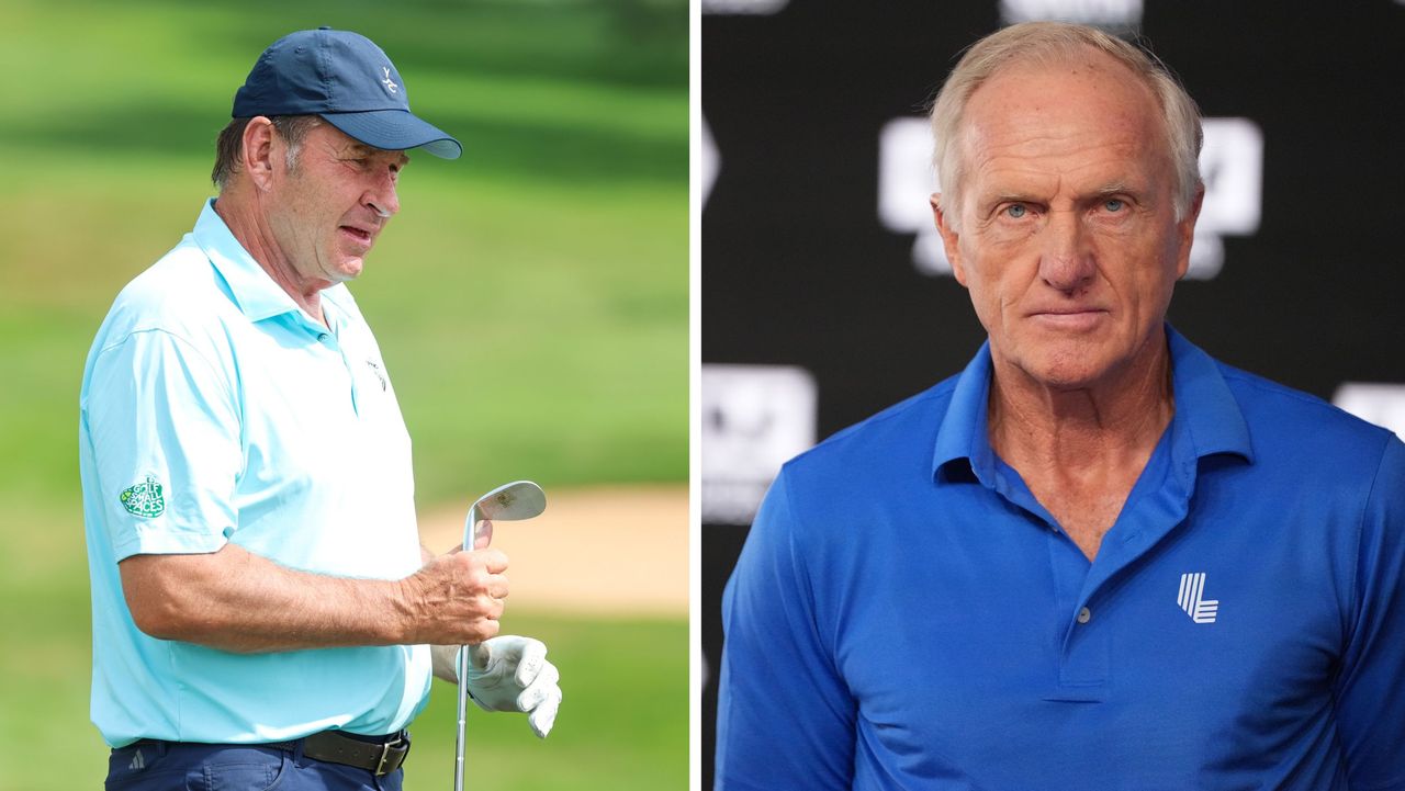 Nick Faldo staat stevig tegen de beweringen van Greg Norman