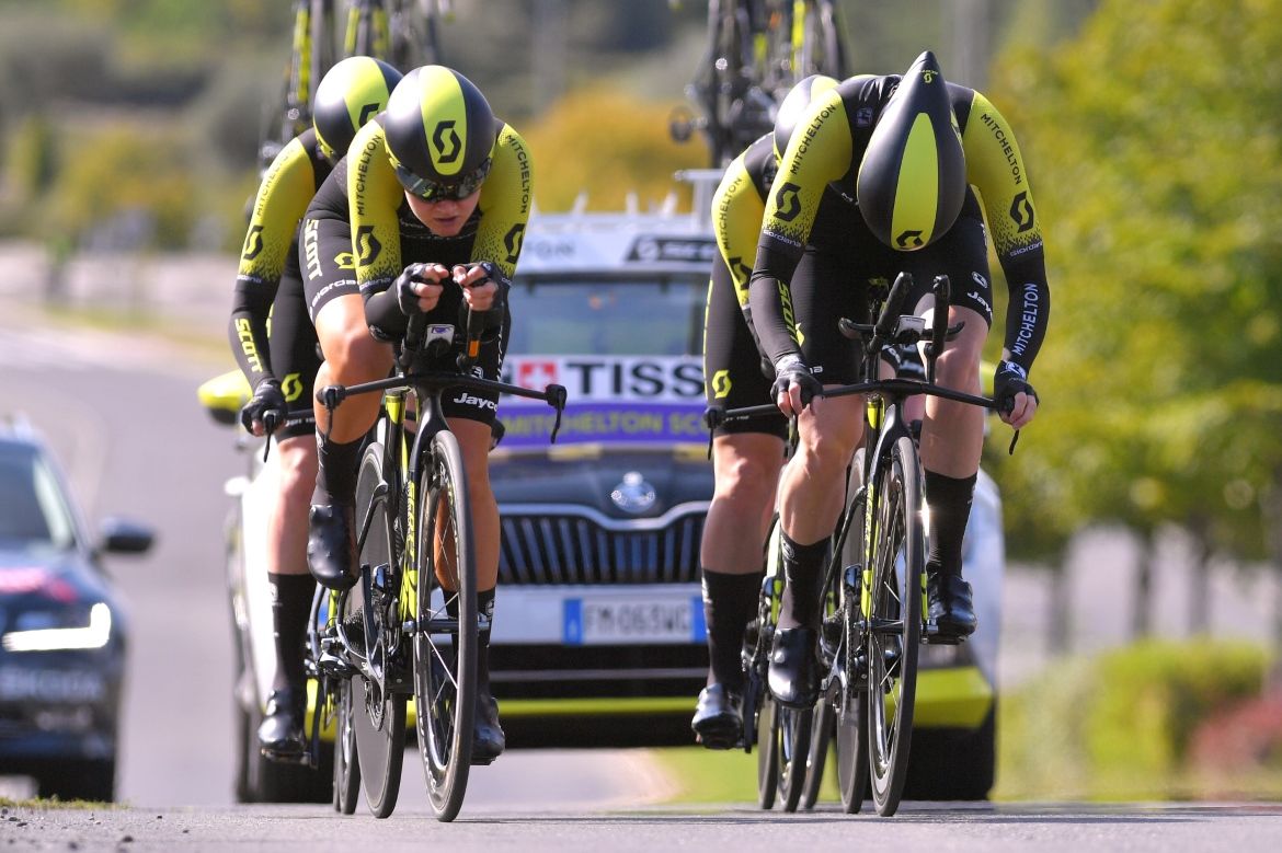 Mitchelton-Scott women in the TTT