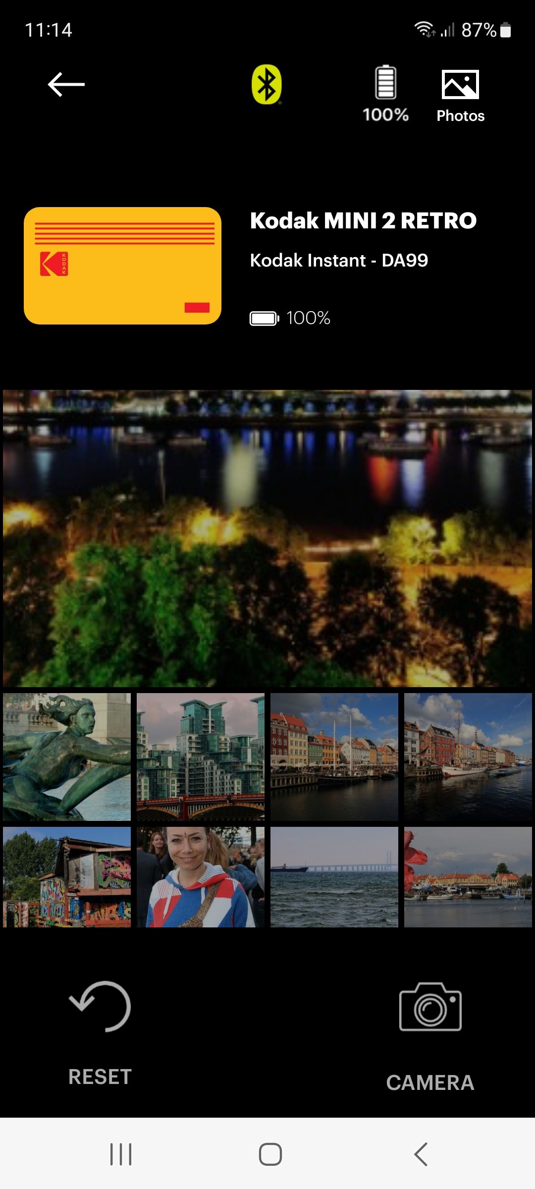 Kodak Mini 2 Retro mobile photo printer app screenshots