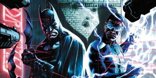 Batman and Black Lightning on the cover of Detective Comics #982