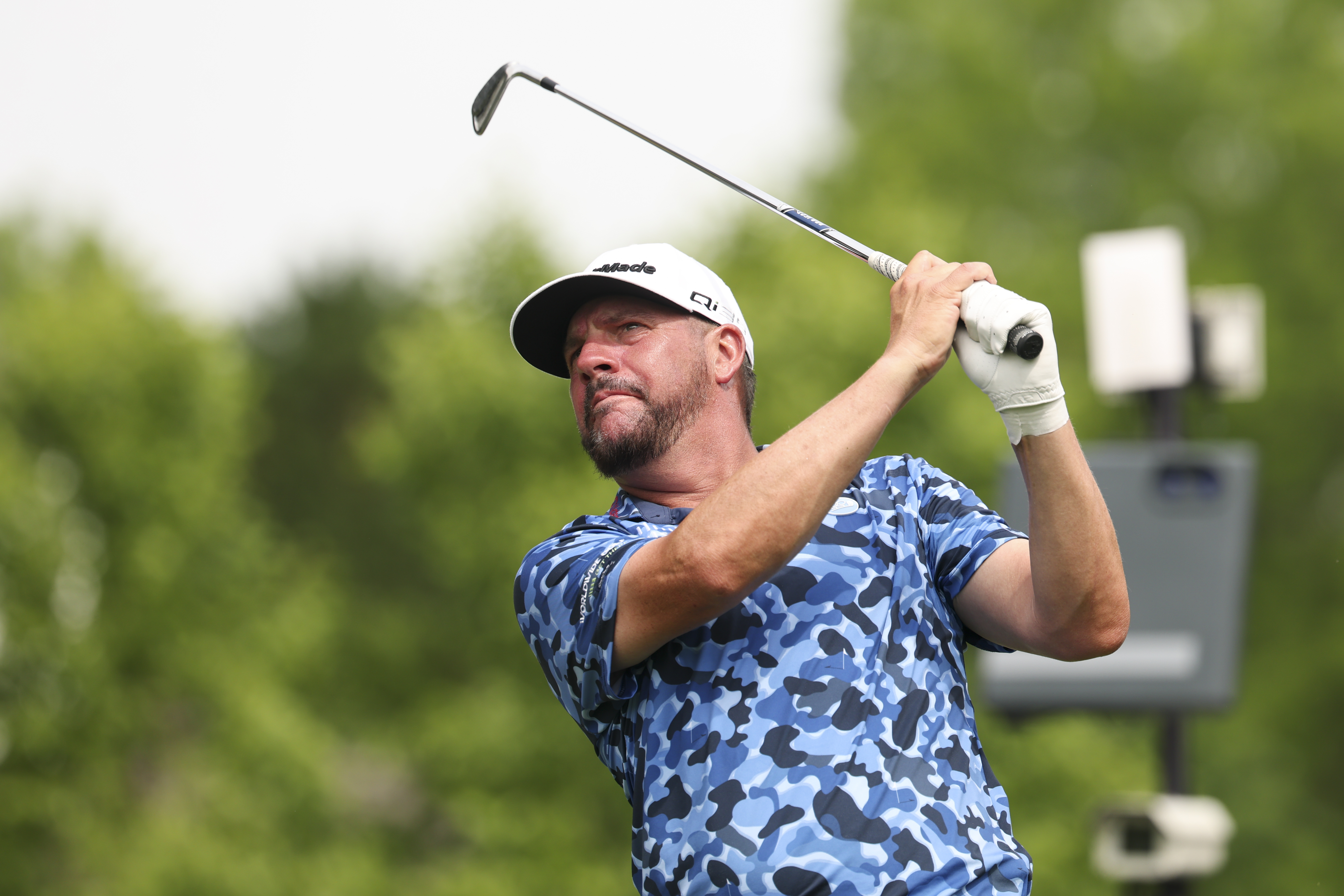 Michael Block hits a wedge shot