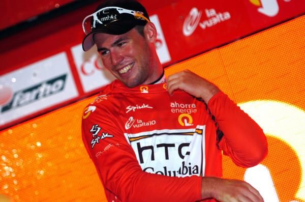Cavendish was all smiles on the podium