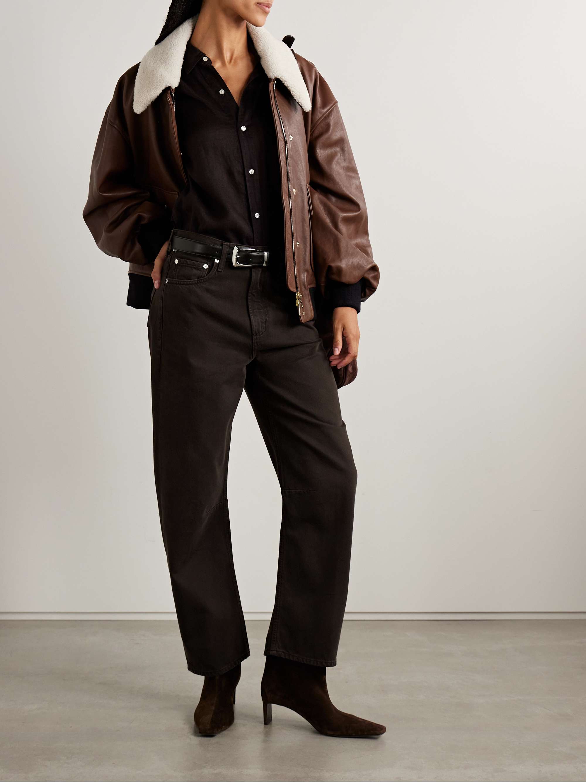 Miro Mid-Rise Barrel-Leg Jeans