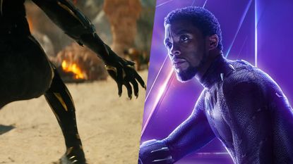 Black Panther: Wakanda Forever new Black Panther and Chadwick Boseman as T'Challa in Avengers