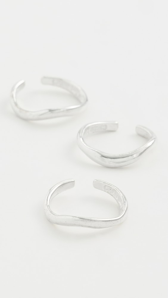 Chan Luu Trio of Sterling Silver Toe Rings