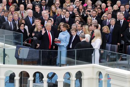 Donald Trump at his inauguration. 