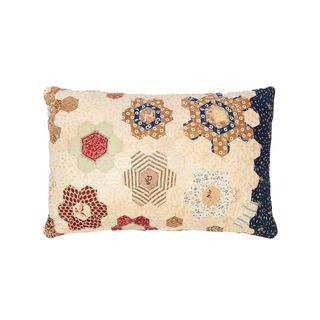 19th-Century Victorian Patchwork Silk Cushion