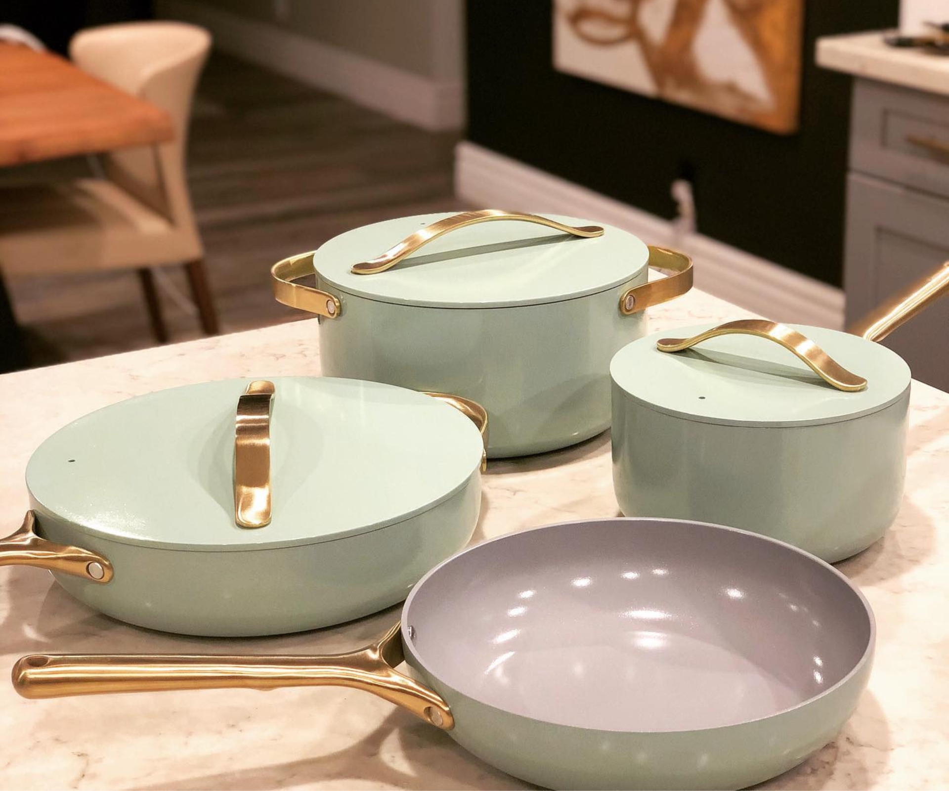 Caraway Home 7-Piece Graphite Gold Non-Stick Ceramic Cookware Set