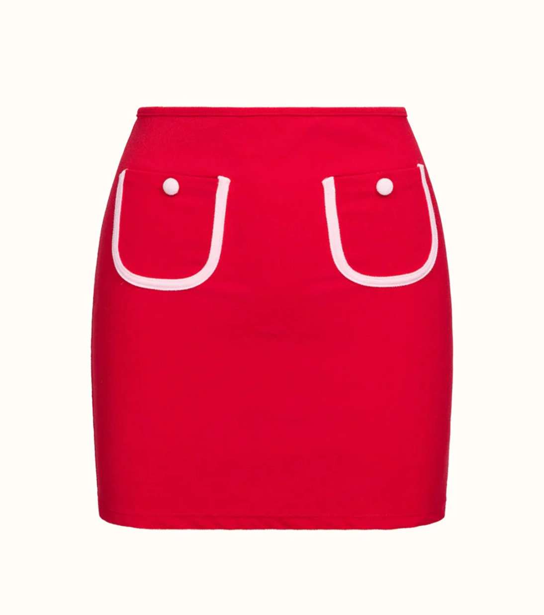 Talia Collins, The Red Terry Pocket Skirt