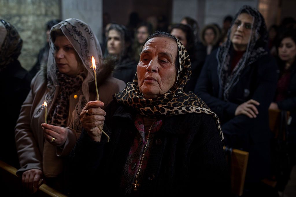 Iraqi Christians celebrate Christmas in Bartella, Iraq