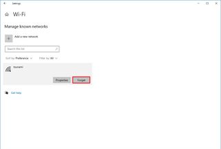 Windows 10 forget Wi-Fi network