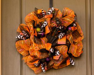 halloween ribbon wreath