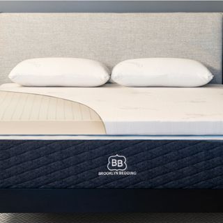 Talalay Mattress Topper on a bed.