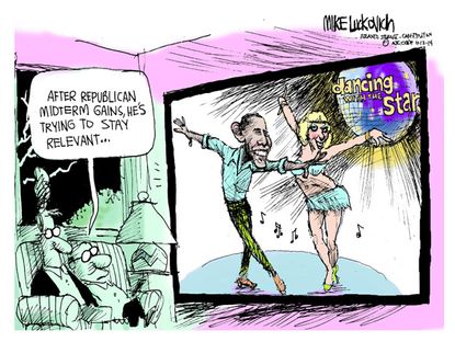 Obama cartoon Dancing with the Stars midterms