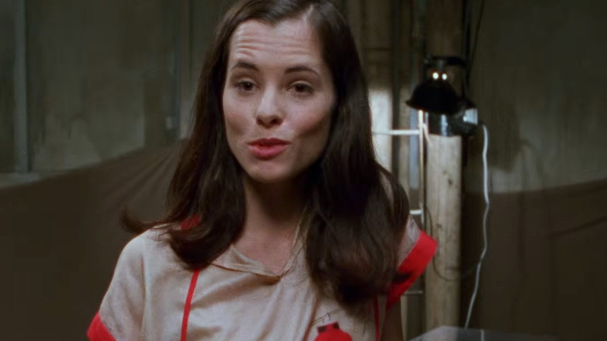 Parker Posey making a funny face in Party Girl