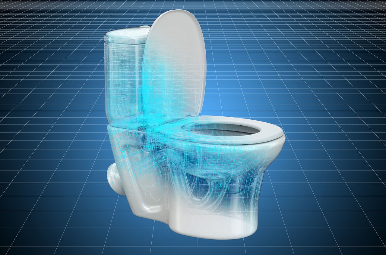 A toilet.