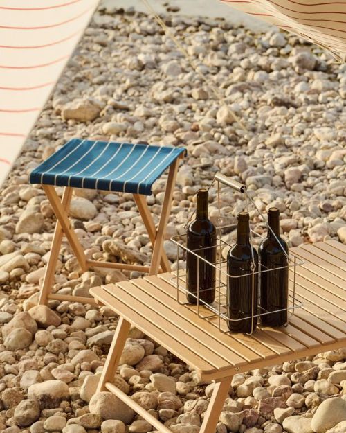 Outdoor Market Woven Folding Stool