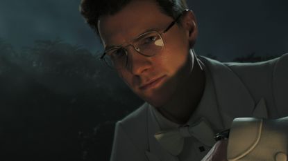 James Bond looking serious in glasses in 007 First Light